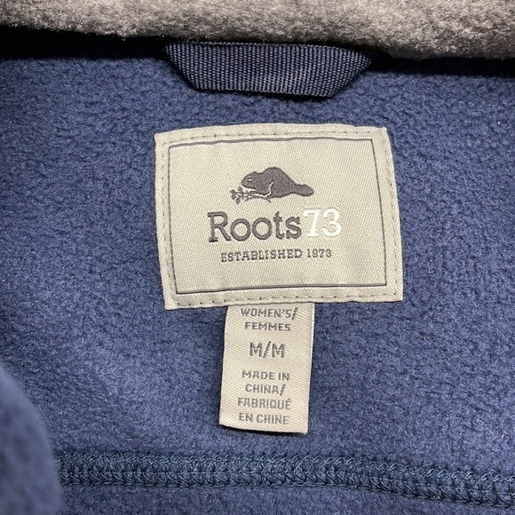 Roots 73 NWT Willowbeach Blue Microfleece NSC Zip Up Vest Size Medium - Picture 9 of 11